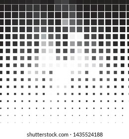 Monochrome geometric vector background. Abstract halftone illustration pattern. Vintage texture