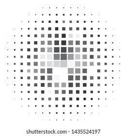 Monochrome geometric vector background. Abstract halftone illustration pattern. Vintage texture