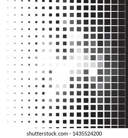 Monochrome geometric vector background. Abstract halftone illustration pattern. Vintage texture