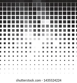 Monochrome geometric vector background. Abstract halftone illustration pattern. Vintage texture