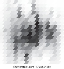 Monochrome geometric vector background. Abstract halftone illustration pattern. Vintage texture