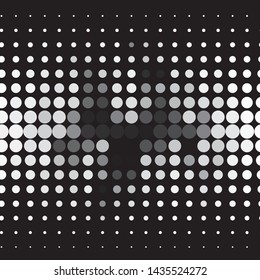Monochrome geometric vector background. Abstract halftone illustration pattern. Vintage texture