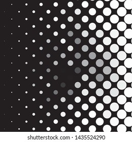 Monochrome geometric vector background. Abstract halftone illustration pattern. Vintage texture