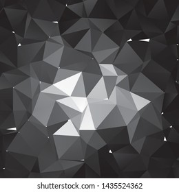 Monochrome geometric vector background. Abstract halftone illustration pattern. Vintage texture