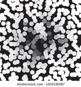 Monochrome geometric vector background. Abstract halftone illustration pattern. Vintage texture
