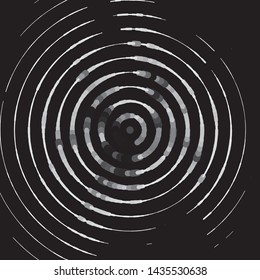 Monochrome geometric vector background. Abstract halftone illustration pattern. Vintage texture