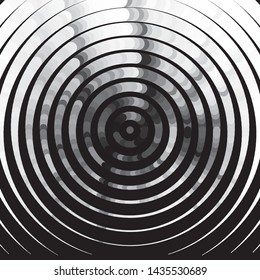 Monochrome geometric vector background. Abstract halftone illustration pattern. Vintage texture