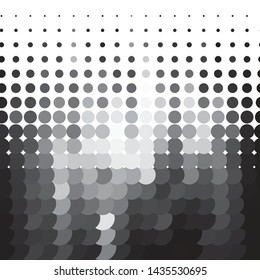 Monochrome geometric vector background. Abstract halftone illustration pattern. Vintage texture
