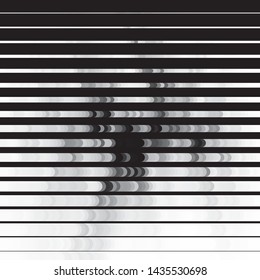 Monochrome geometric vector background. Abstract halftone illustration pattern. Vintage texture