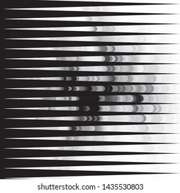Monochrome geometric vector background. Abstract halftone illustration pattern. Vintage texture