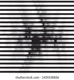Monochrome geometric vector background. Abstract halftone illustration pattern. Vintage texture