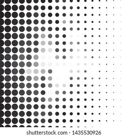 Monochrome geometric vector background. Abstract halftone illustration pattern. Vintage texture