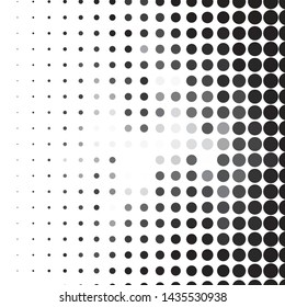Monochrome geometric vector background. Abstract halftone illustration pattern. Vintage texture