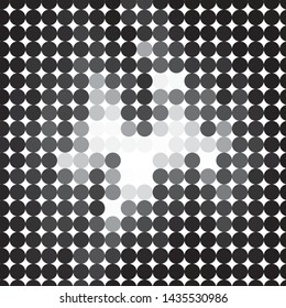 Monochrome geometric vector background. Abstract halftone illustration pattern. Vintage texture