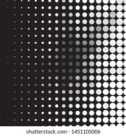 Monochrome geometric vector background. Abstract halftone illustration pattern. Vintage texture