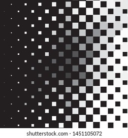 Monochrome geometric vector background. Abstract halftone illustration pattern. Vintage texture