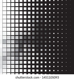 Monochrome geometric vector background. Abstract halftone illustration pattern. Vintage texture