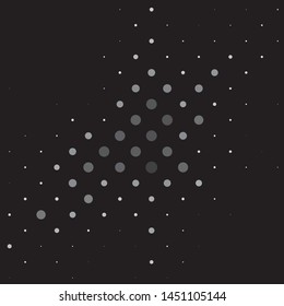 Monochrome geometric vector background. Abstract halftone illustration pattern. Vintage texture