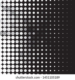 Monochrome geometric vector background. Abstract halftone illustration pattern. Vintage texture