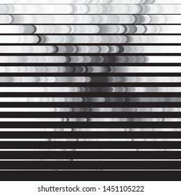 Monochrome geometric vector background. Abstract halftone illustration pattern. Vintage texture