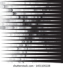 Monochrome geometric vector background. Abstract halftone illustration pattern. Vintage texture