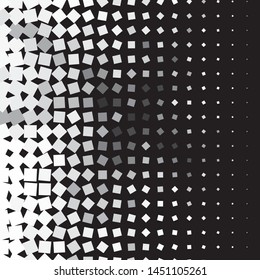 Monochrome geometric vector background. Abstract halftone illustration pattern. Vintage texture