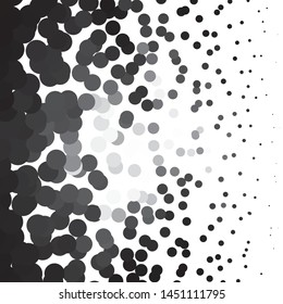 Monochrome geometric vector background. Abstract halftone illustration pattern. Vintage texture