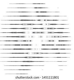 Monochrome geometric vector background. Abstract halftone illustration pattern. Vintage texture