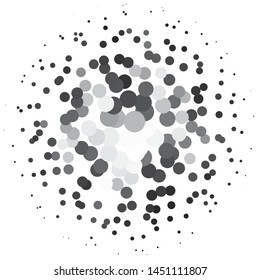 Monochrome geometric vector background. Abstract halftone illustration pattern. Vintage texture