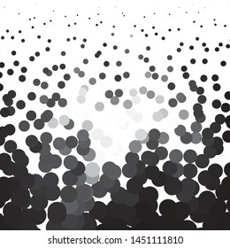 Monochrome geometric vector background. Abstract halftone illustration pattern. Vintage texture