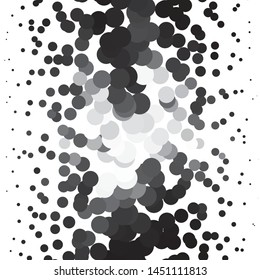 Monochrome geometric vector background. Abstract halftone illustration pattern. Vintage texture