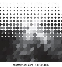 Monochrome geometric vector background. Abstract halftone illustration pattern. Vintage texture