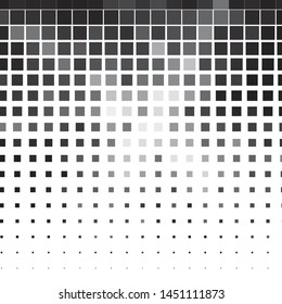 Monochrome geometric vector background. Abstract halftone illustration pattern. Vintage texture