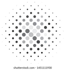 Monochrome geometric vector background. Abstract halftone illustration pattern. Vintage texture