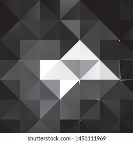 Monochrome geometric vector background. Abstract halftone illustration pattern. Vintage texture