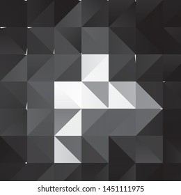 Monochrome geometric vector background. Abstract halftone illustration pattern. Vintage texture