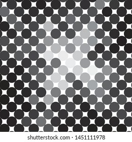 Monochrome geometric vector background. Abstract halftone illustration pattern. Vintage texture