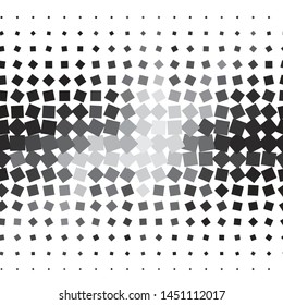 Monochrome geometric vector background. Abstract halftone illustration pattern. Vintage texture