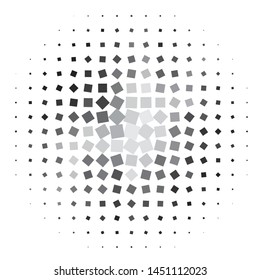 Monochrome geometric vector background. Abstract halftone illustration pattern. Vintage texture
