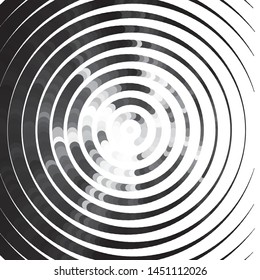 Monochrome geometric vector background. Abstract halftone illustration pattern. Vintage texture