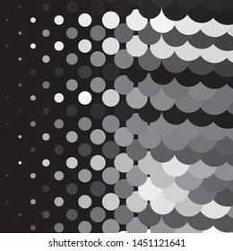 Monochrome geometric vector background. Abstract halftone illustration pattern. Vintage texture