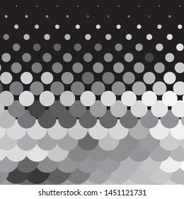 Monochrome geometric vector background. Abstract halftone illustration pattern. Vintage texture