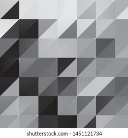 Monochrome geometric vector background. Abstract halftone illustration pattern. Vintage texture