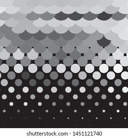 Monochrome geometric vector background. Abstract halftone illustration pattern. Vintage texture