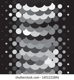 Monochrome geometric vector background. Abstract halftone illustration pattern. Vintage texture