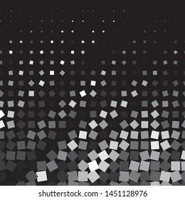 Monochrome geometric vector background. Abstract halftone illustration pattern. Vintage texture