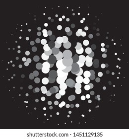 Monochrome geometric vector background. Abstract halftone illustration pattern. Vintage texture