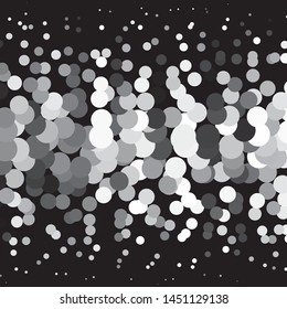 Monochrome geometric vector background. Abstract halftone illustration pattern. Vintage texture