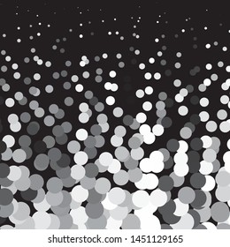 Monochrome geometric vector background. Abstract halftone illustration pattern. Vintage texture