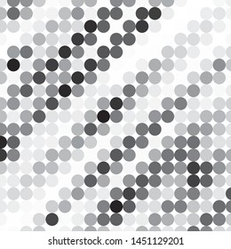 Monochrome geometric vector background. Abstract halftone illustration pattern. Vintage texture